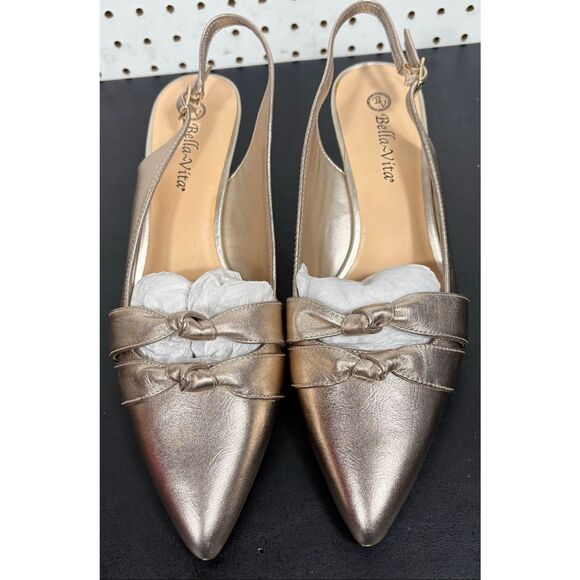 Bella Vita Margaret sling back gold pumps size 12 - Picture 7 of 15